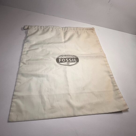 Fossil Handbag Purse Dust Bag Cover 14" with Drawstring Cream Medium Unused - Picture 1 of 2